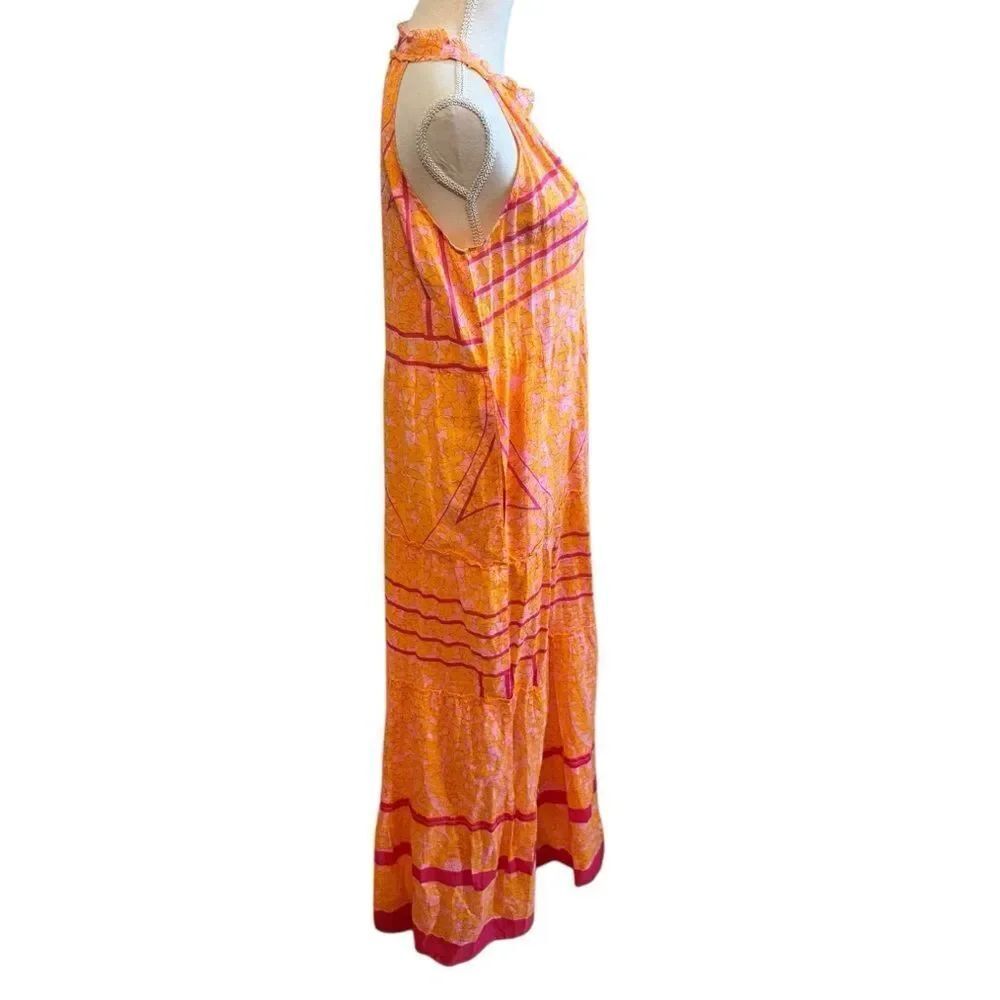 Lola Australia SAPPHIRE MAXI Dress in Orange pink S - Picture 4 of 7